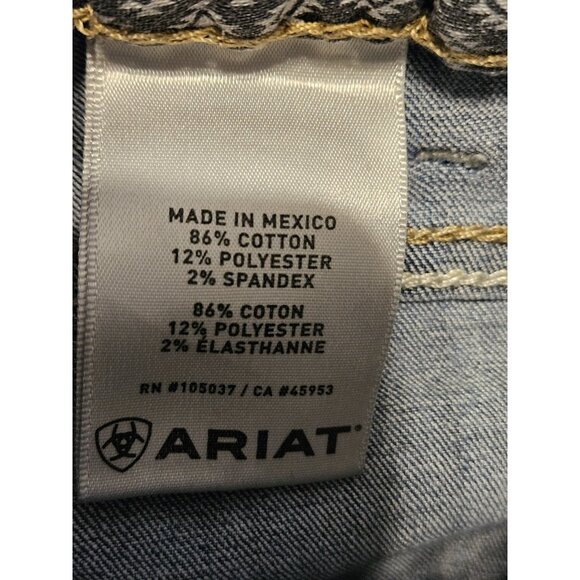 Ariat REAL Denim Icon Straight Womens Blue Jeans Cowgirl Western 29x30 - Picture 9 of 10